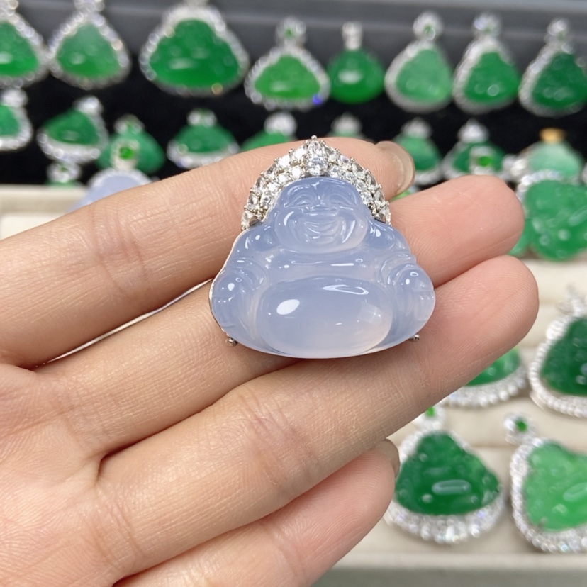 【闪购商品】玛瑙/玉髓吊坠银S925镶嵌睿****妈