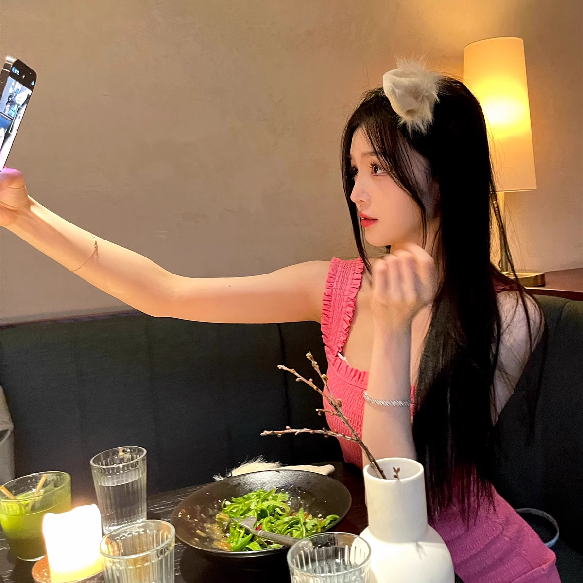 【SL02607】全打缆 损耗2.2m 米兰达可儿 甜心褶皱弹力连衣裙