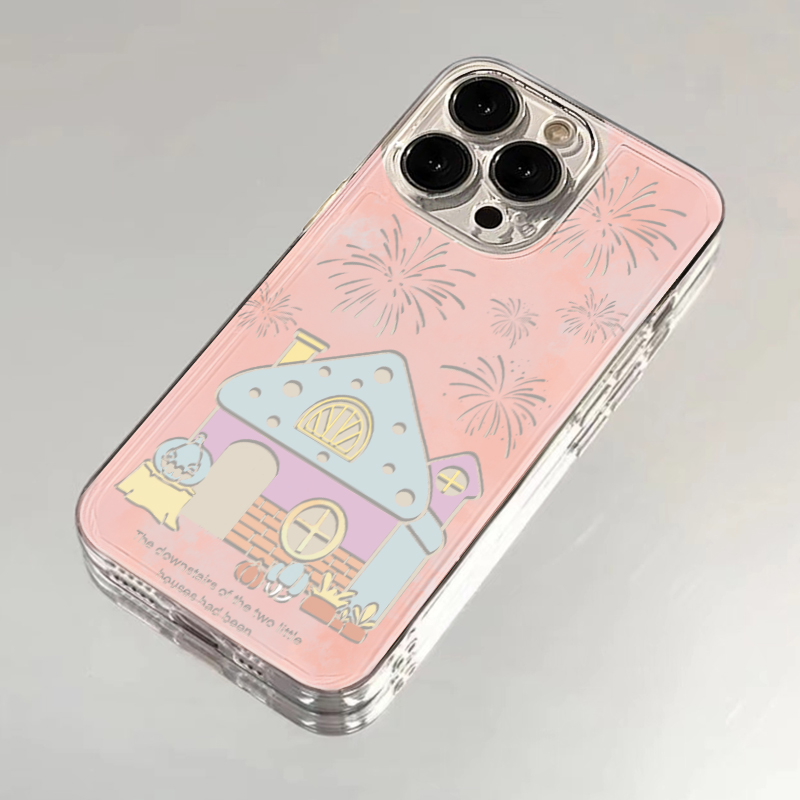 烟花屋子适用于iPhone15/14/13手机壳苹果小米vivo华为oppo女可爱