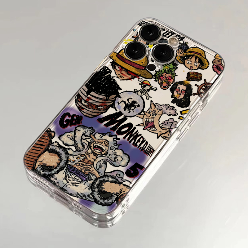 涂鸦画风卡通太空壳适用iPhone15/14手机壳苹果小米vivo华为oppo