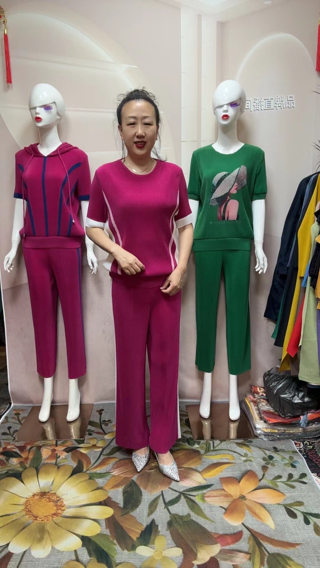 《清仓》褶皱新款宽松时尚百搭两件套套装