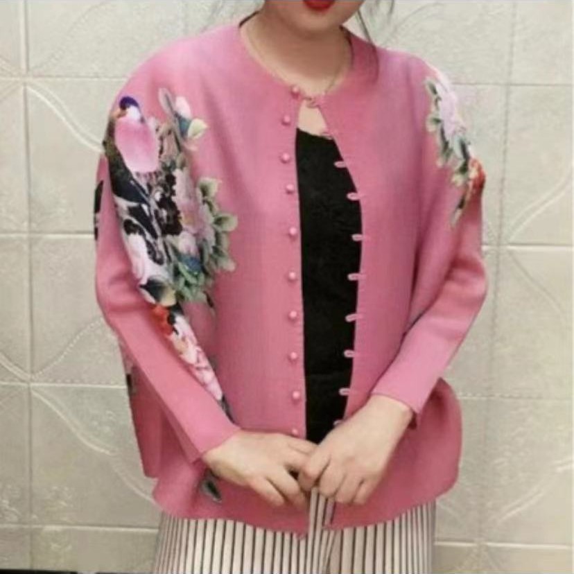 褶皱牡丹花包扣短款上衣有瑕疵