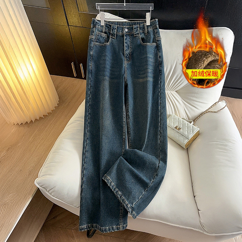 董咚咚2【加绒牛仔阔腿裤】120-300斤