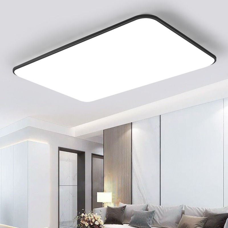 led吸顶灯三防灯免客厅灯卧室灯餐厅灯新款长方形超薄护眼灯具