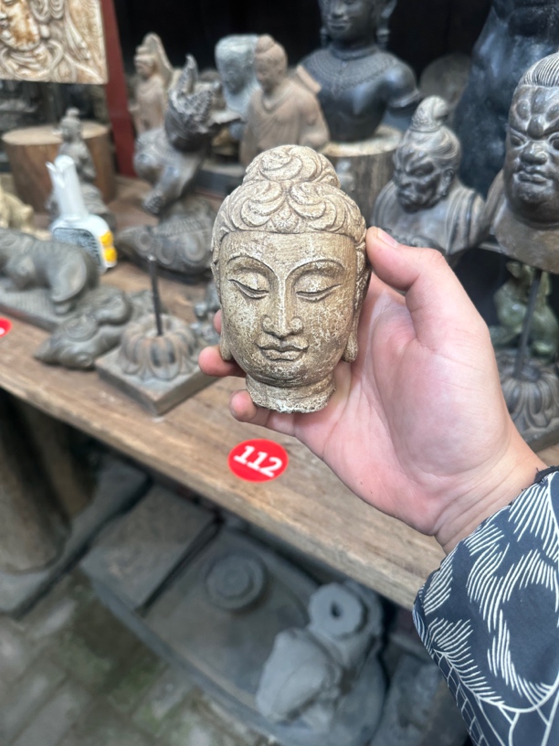 高端大气佛首石摆件