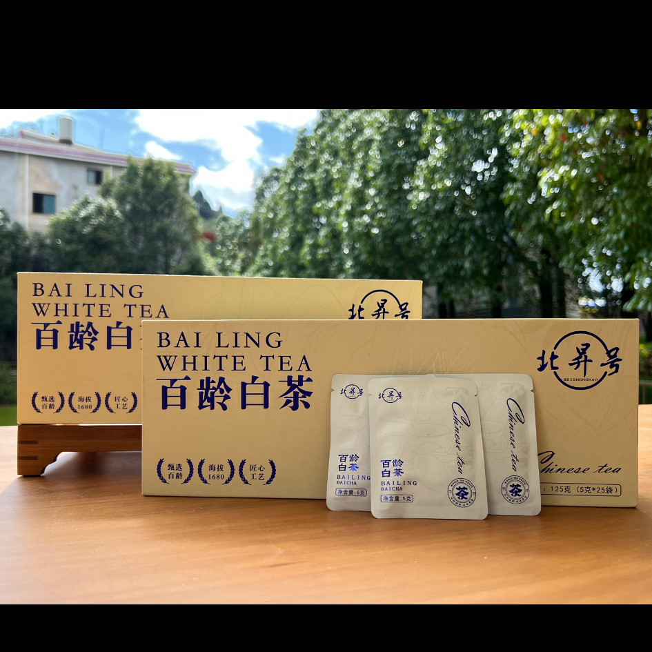 北昇号百龄白茶小圆饼125克礼盒