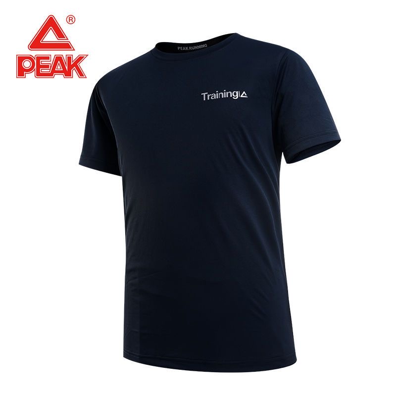 Peak/匹克圆领短T恤夏季男士户外透气吸汗衣服运动半袖百搭上衣男