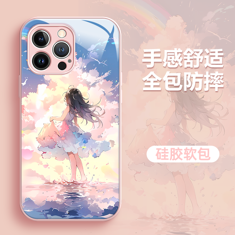 可爱少女 iPhone手机壳适用于苹果华为荣耀小米红米vivoOPPO一加
