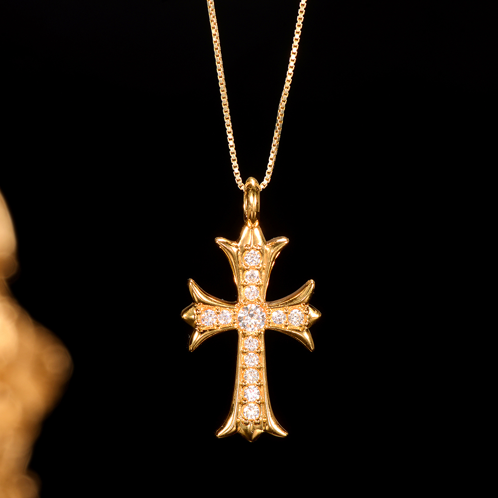 【合成/培育】【周周专属】18k金轻奢百搭十字架大/小吊坠（不含链）