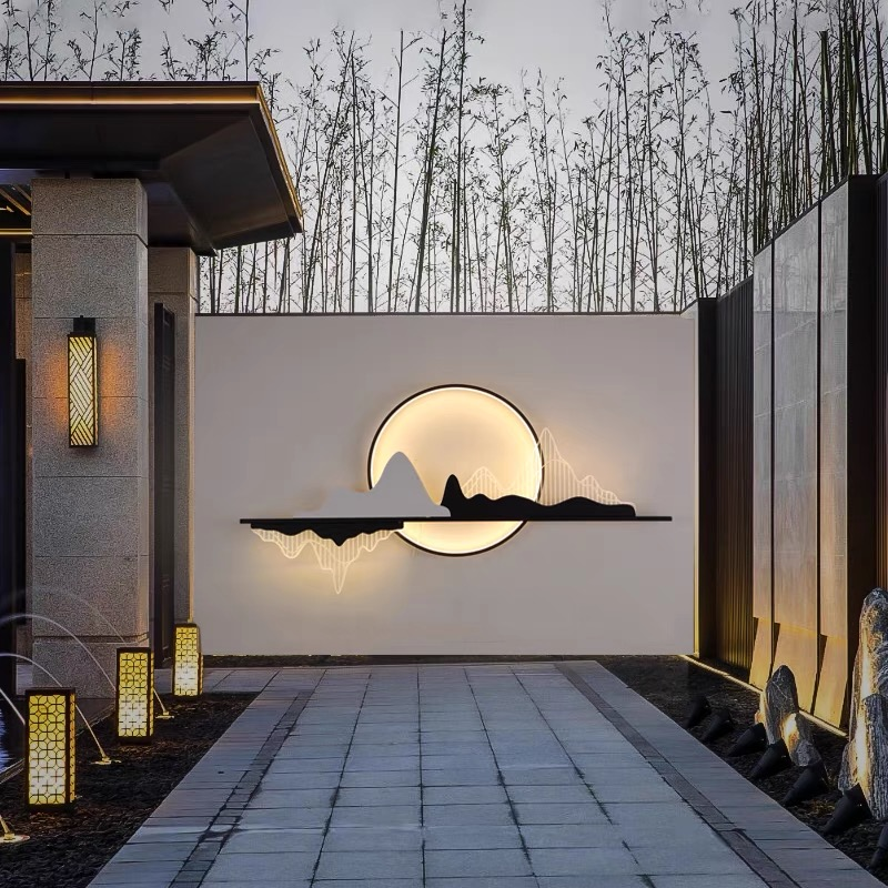 户外防水壁灯室外景观灯围墙山水倒影壁灯别墅庭院灯大门壁灯