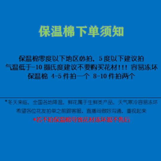 鲜花保温棉 5度以下地区建议拍 冻坏不拍不售后