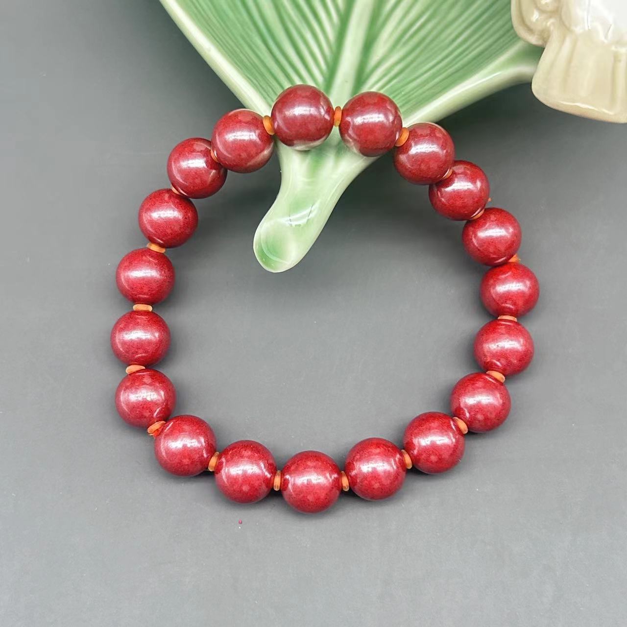 含辰砂工艺品复古原矿003-百搭款10mm单圈手串