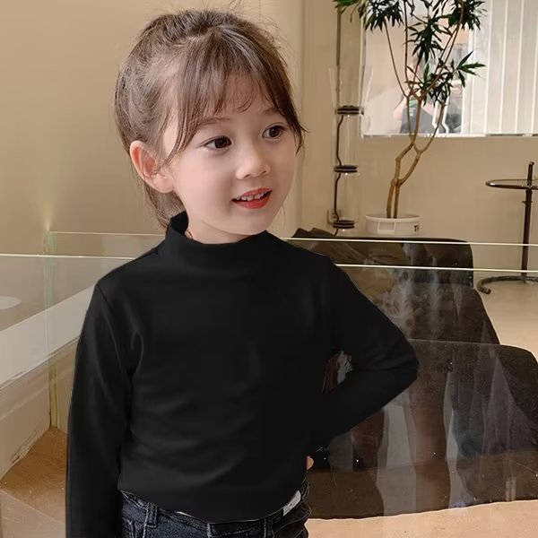 男女童宝宝中领自发热儿童德绒保暖内衣250克双面德绒儿童打底内