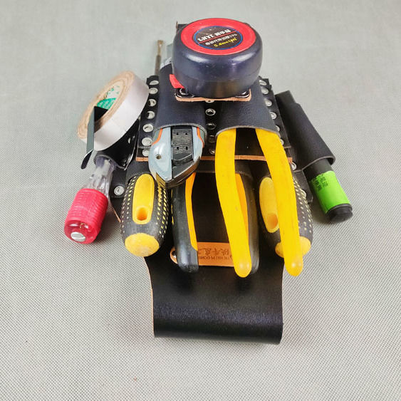 铁牛24新款纯牛皮工具套工具腰包电工专用五孔五联套多功能钳子套