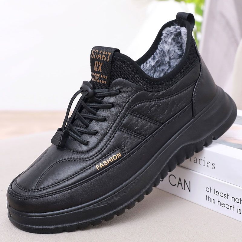 老北京布鞋男冬季加绒保暖中老年爸爸棉鞋软底防滑休闲健步老人鞋