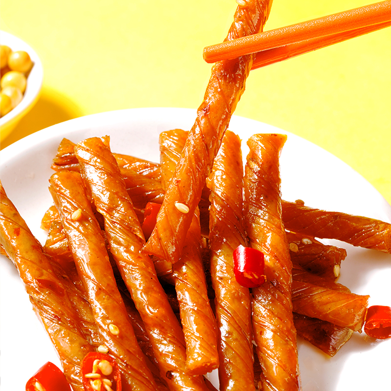扯皮豆筋网红辣条素牛筋小包装豆制品辣条零食解馋休闲食品香辣鲜