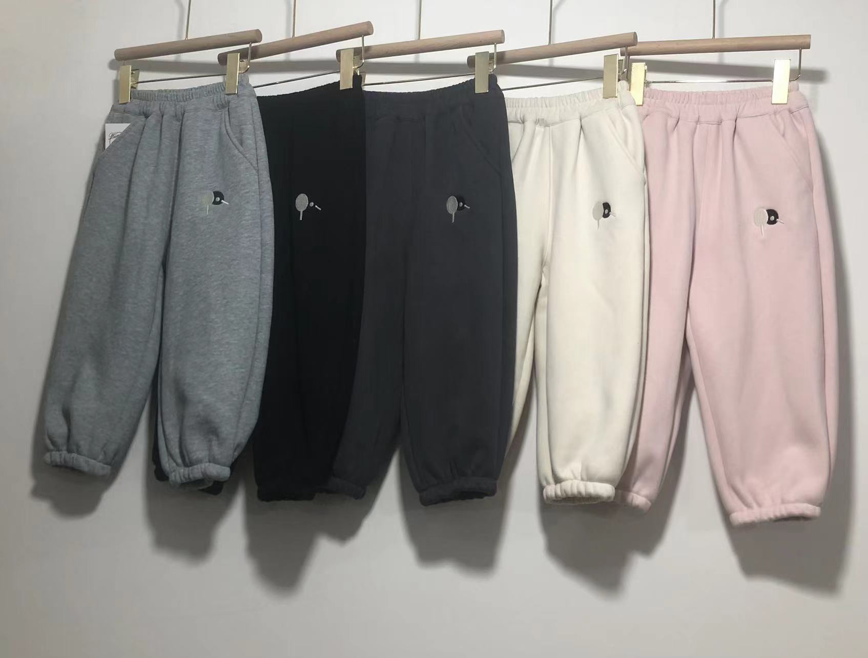 小童沐冬绒束脚运动休闲单裤