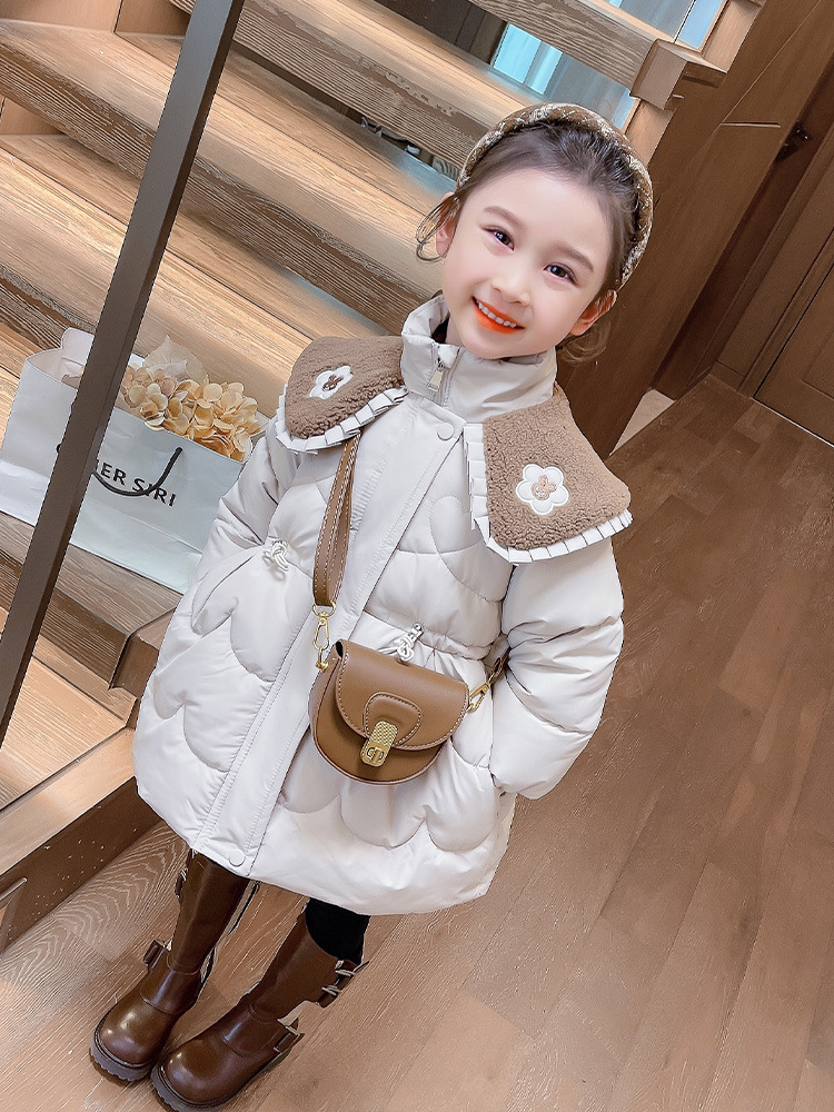 女童棉服冬装2023新款洋气小女孩冬季女宝宝加厚棉衣外套儿童棉袄