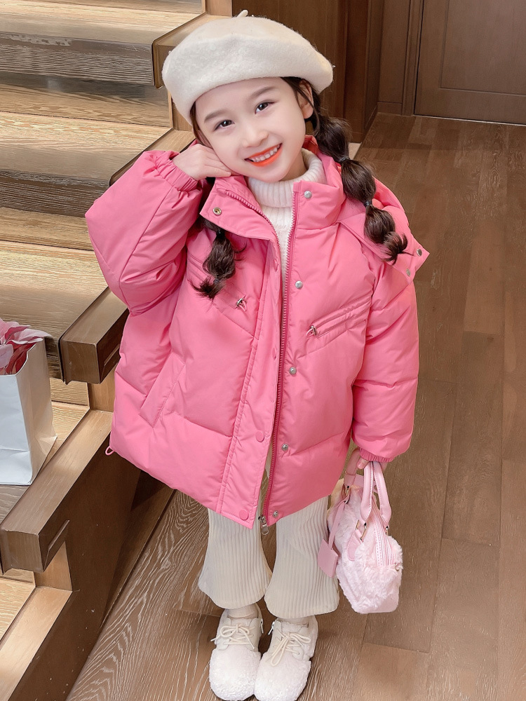 女童冬装棉服2023新款韩版中长款儿童棉内胆女宝宝冬季洋气中大童