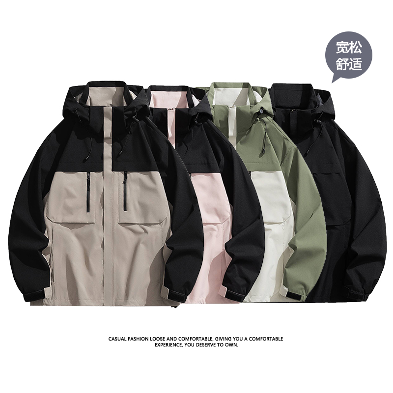 FEELO JONES/斐勒琼斯【发货快】秋冬款户外连帽冲锋衣情侣三防外套