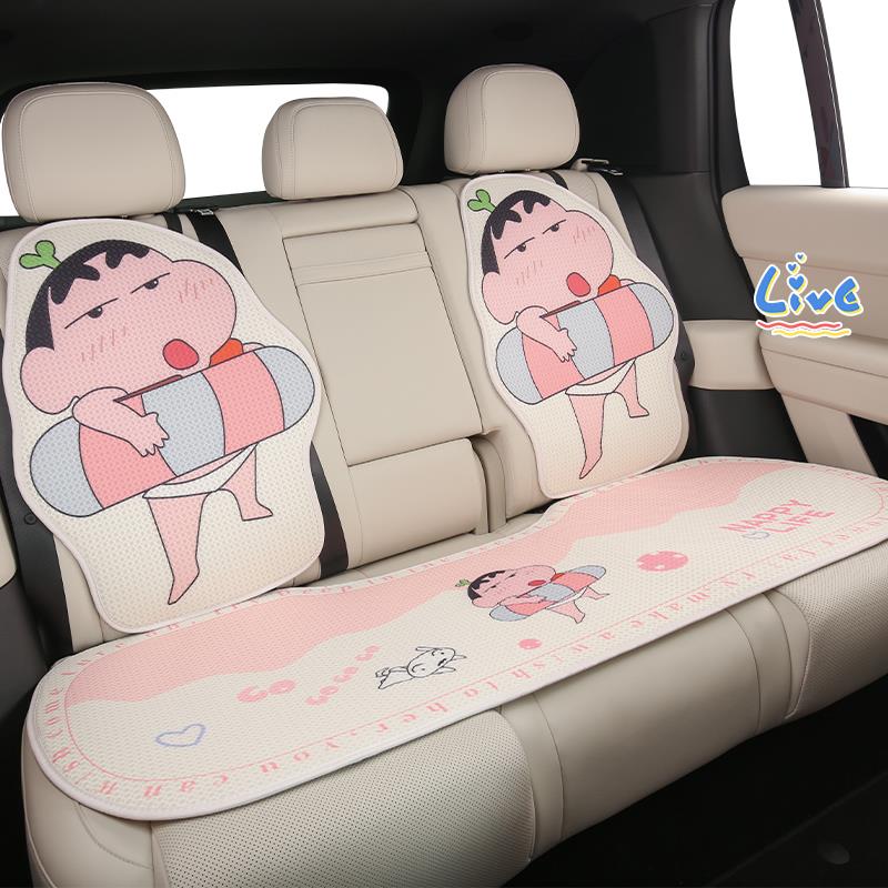 汽车坐垫四季通用座椅套蜡笔小新卡通车载座垫女生可爱车座垫冬天