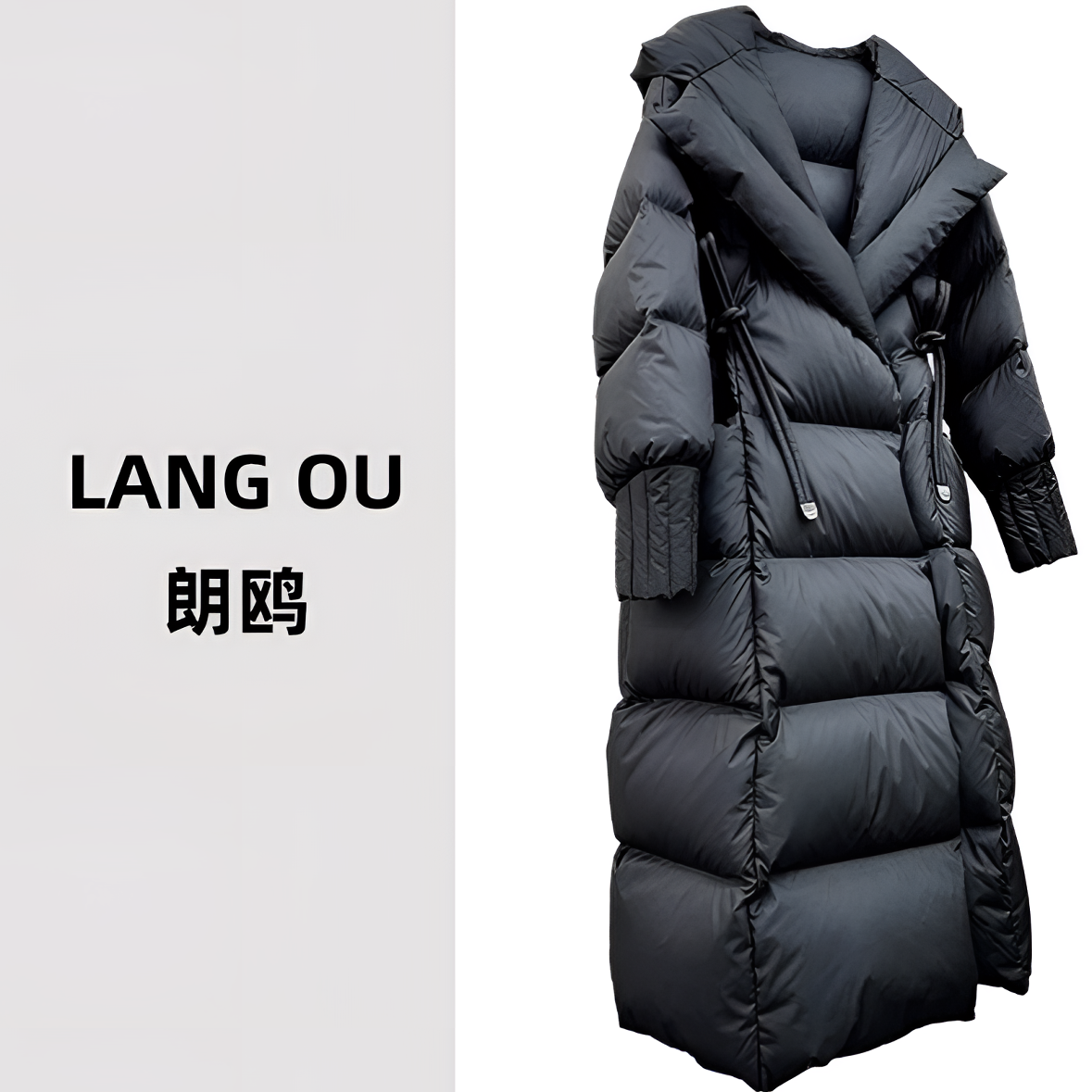深圳高品国标95白鹅绒羽绒服加厚保暖连帽收腰极寒服25冬时尚气质