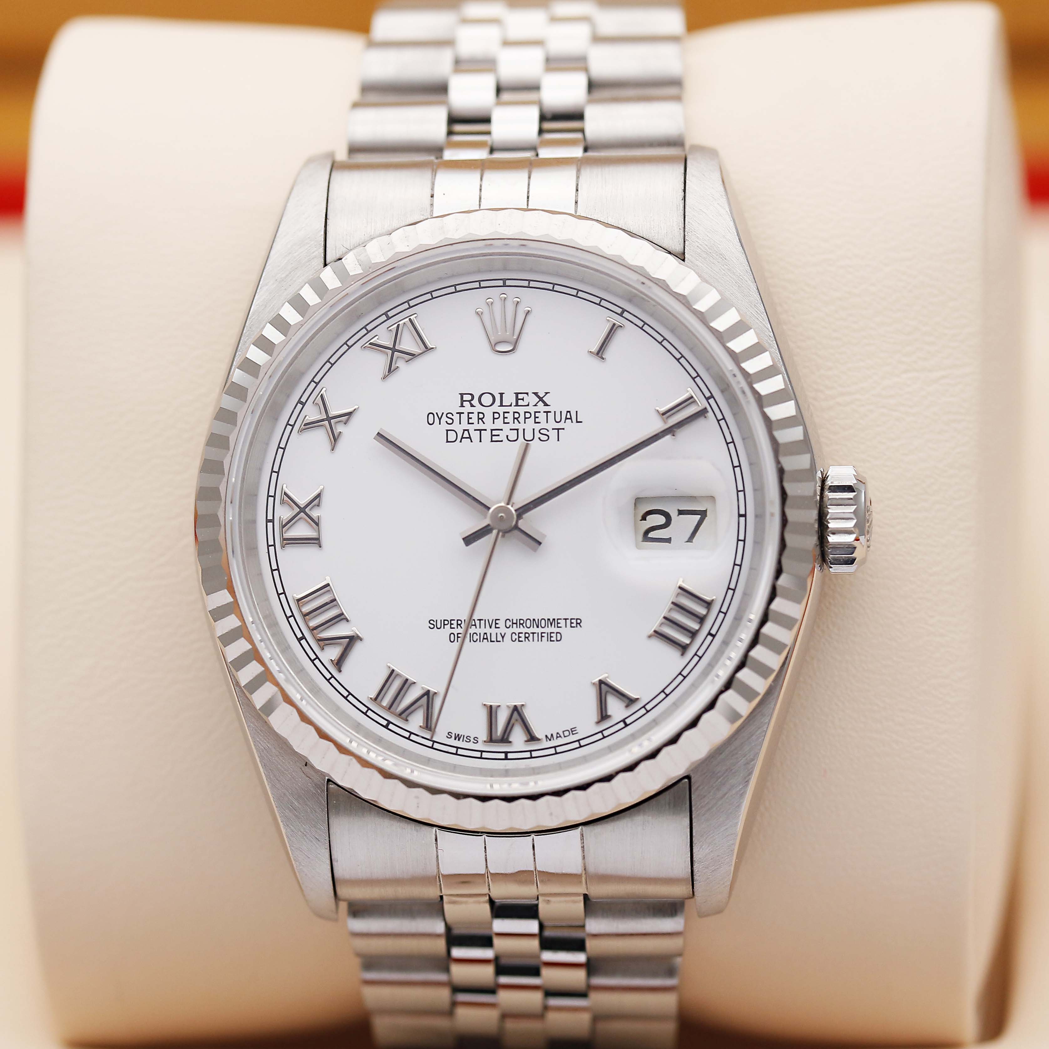 99新 Rolex/劳力士 日志型系列16234/白盘/自动机械/36mm/单表