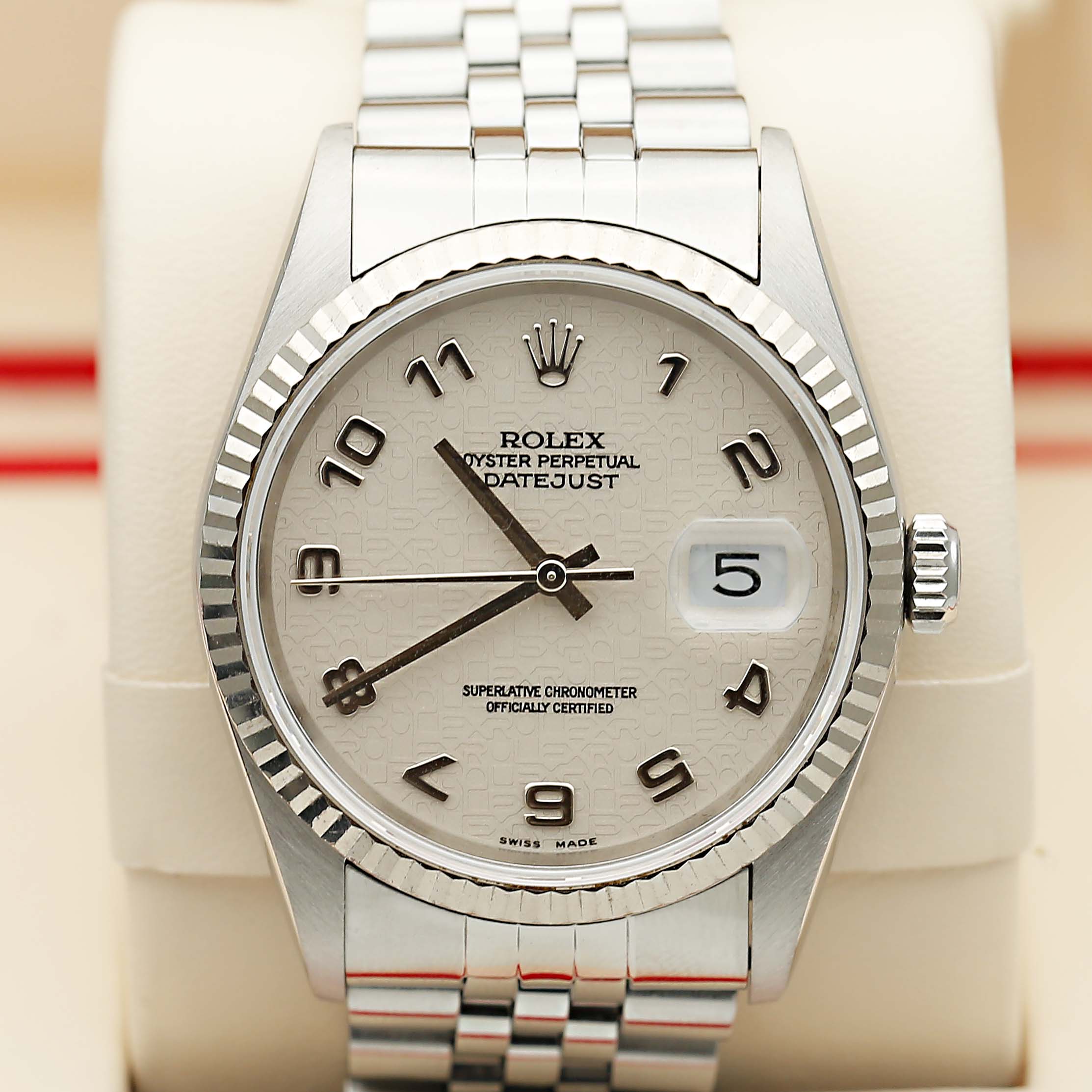 99新 Rolex/劳力士 日志型16234/特殊暗电脑盘/自动机械/36mm单表