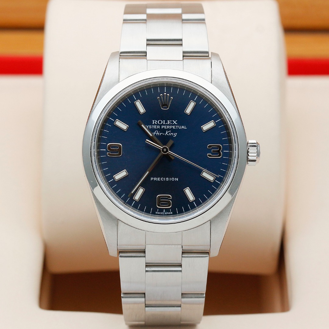 99新 Rolex/劳力士 空中霸王系列14000/自动机械/蓝盘/34mm/单表