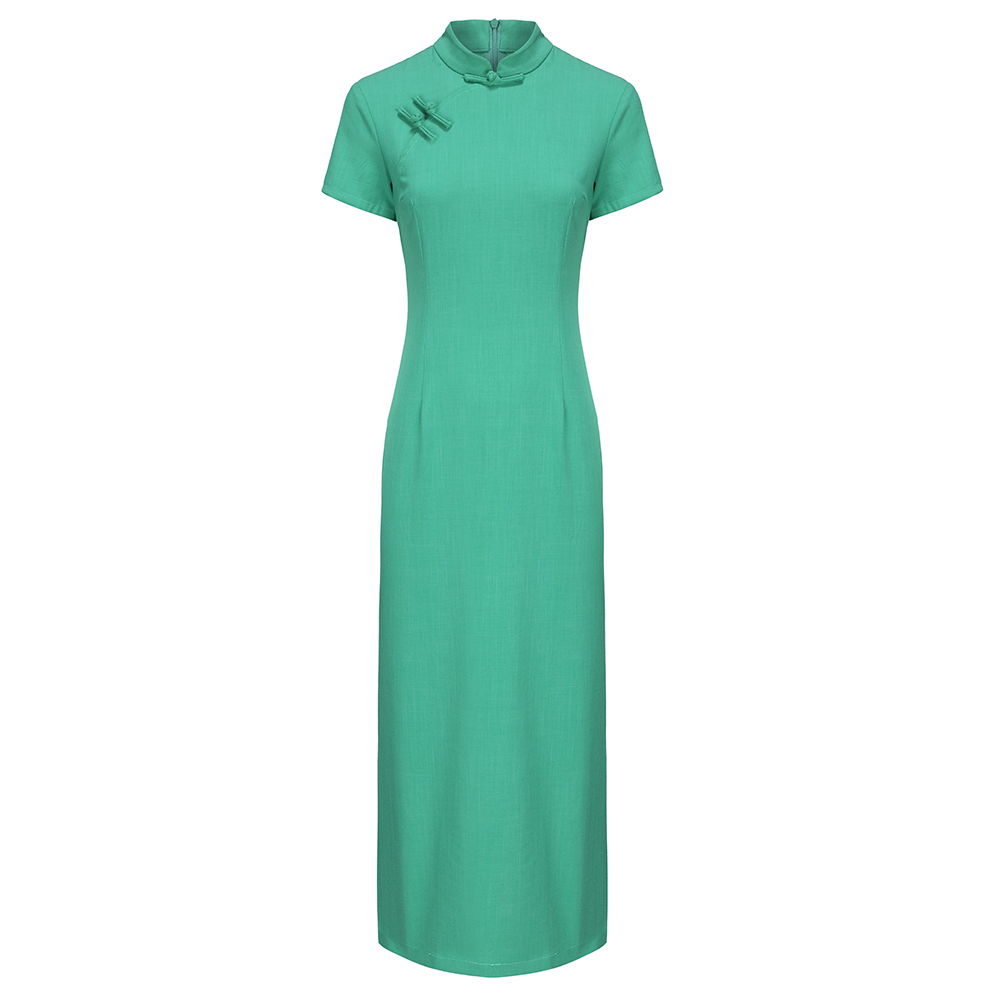 夏新式旗袍年轻款气质少女2024新款短袖改良复古连衣裙日常学生