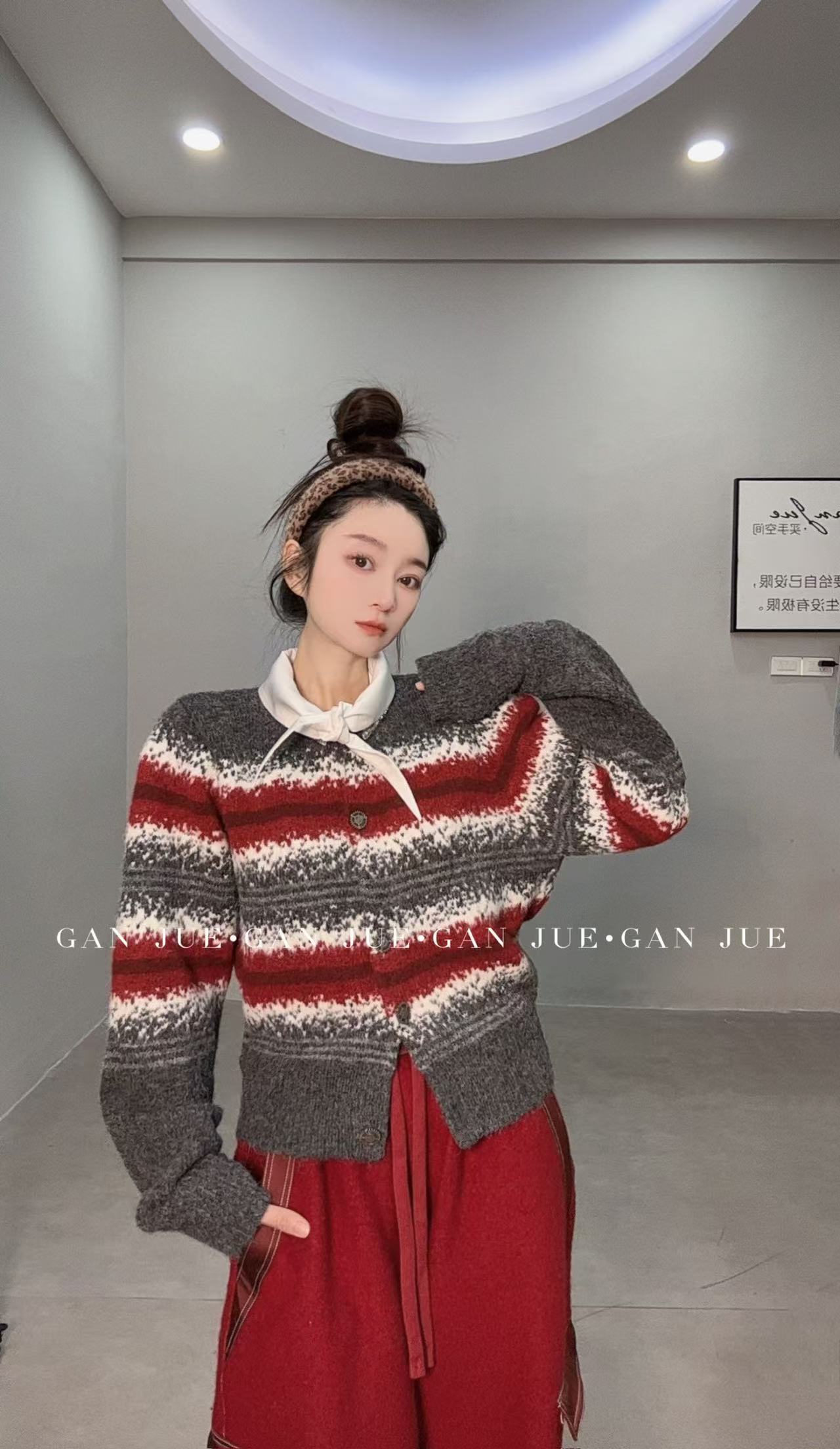 UHOT/诱货设计师品牌 学院 衬衫领 针织衫毛衣上衣 ganjue买手店