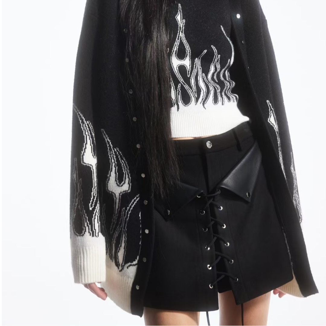 UHOT/诱货设计师品牌24AW秋冬  黑色 绑带 半身裙裤 ganjue买手店