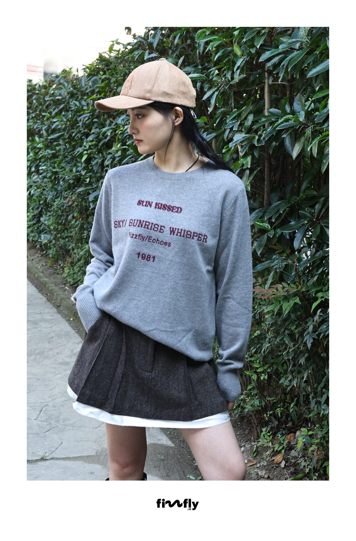 FIZZFLY 设计师品牌24秋冬字母 刺绣 圆领 羊绒衫  ganjue买手店