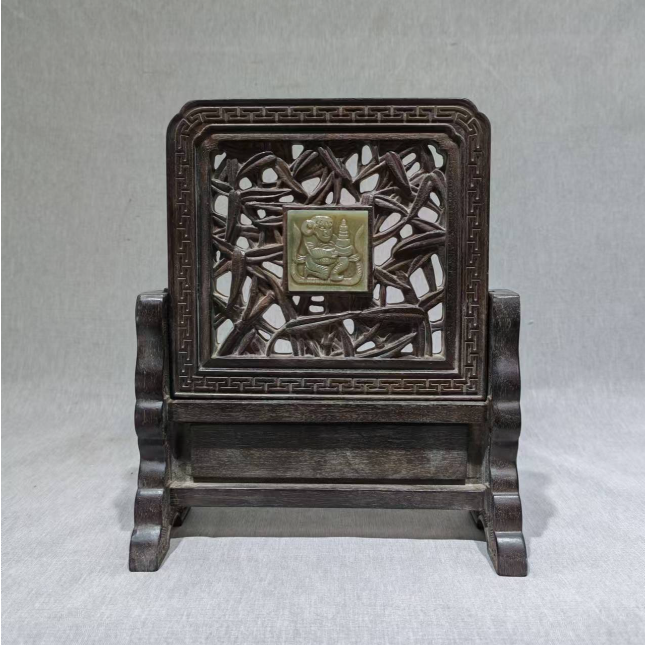 徽韵淘木手工木质雕刻桌摆插屏砚屏