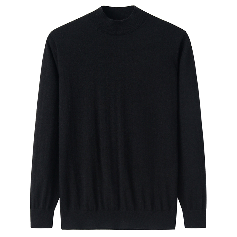 稀有精纺羊绒衫男半高毛衣100%纯山羊绒针织打底衫2024秋冬新款