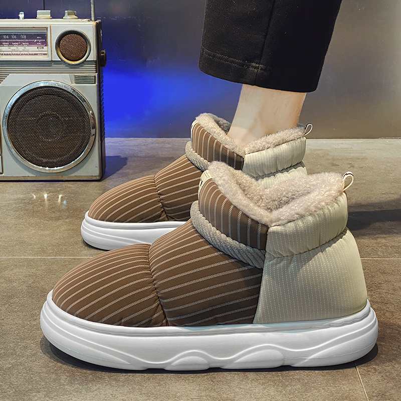 冬季爆款情侣款雪地靴男鞋加绒加厚面包棉鞋女高帮厚底保暖棉靴