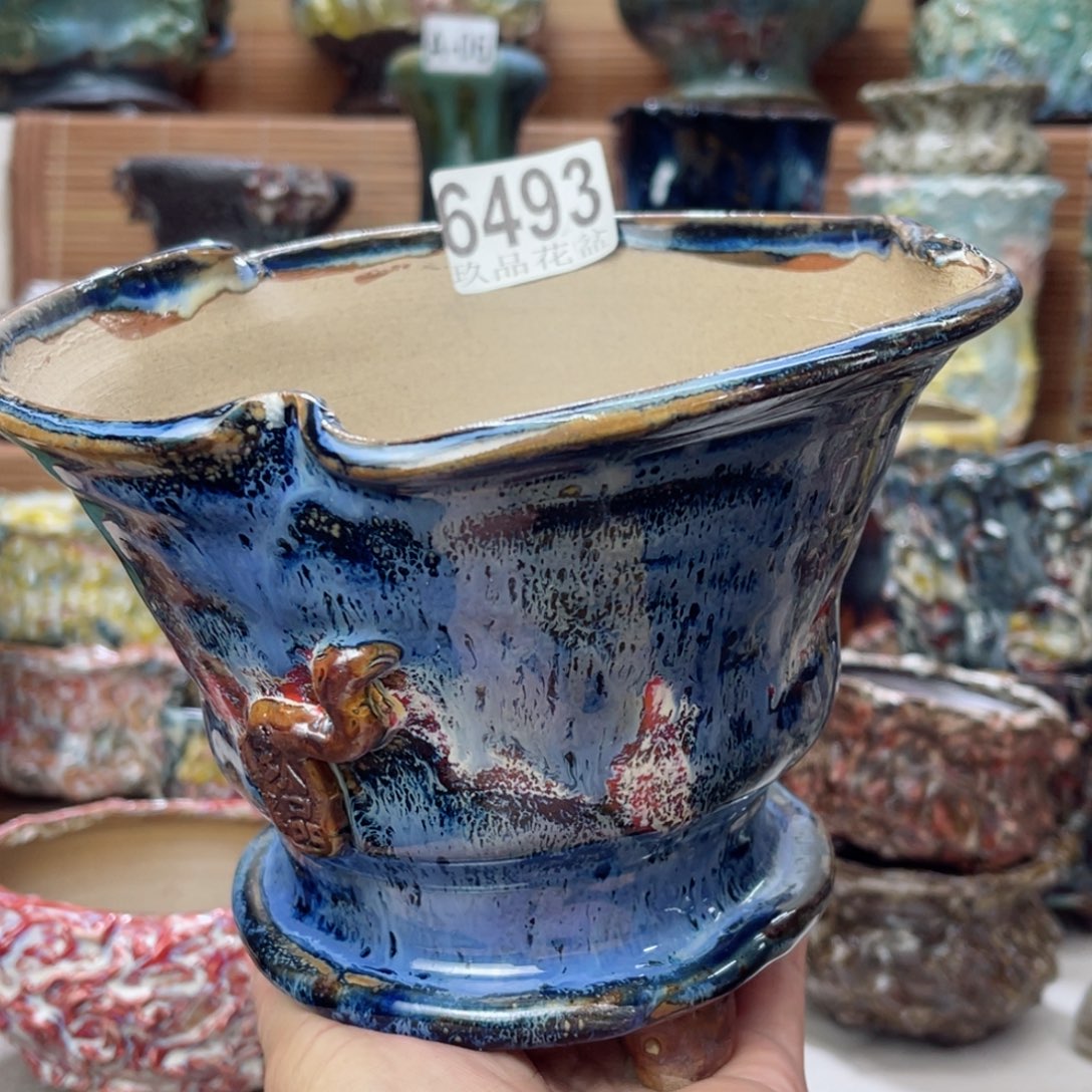 景德镇玖品艺术工艺陶瓷罐，全手工制作花盆微瑕