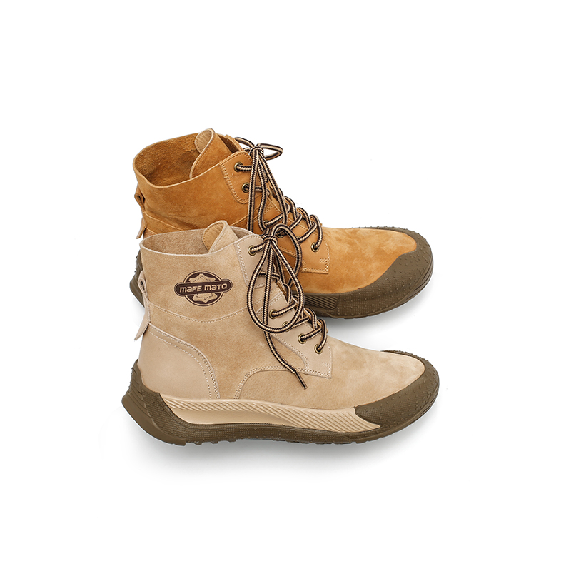 122-1秋冬百搭女靴户外高帮沙漠靴女短靴子休闲大黄靴马丁靴女