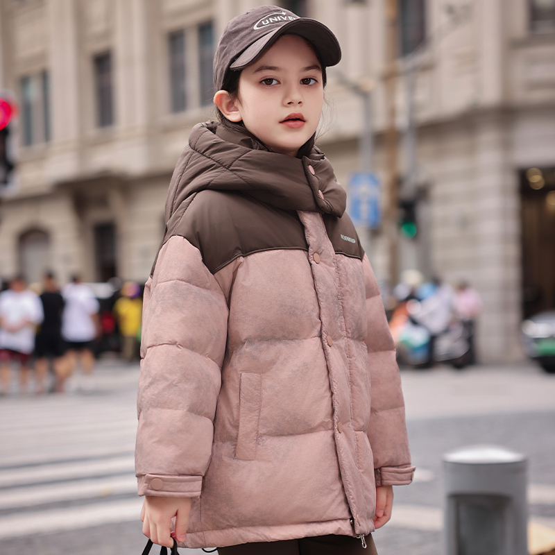 中大童儿童羽绒服男童2024新款洋气短款女童加厚中大童装冬季外套
