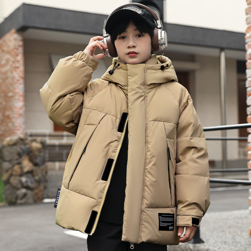 儿童羽绒服男童中长款2024新款洋气中大童装冬季加厚外套