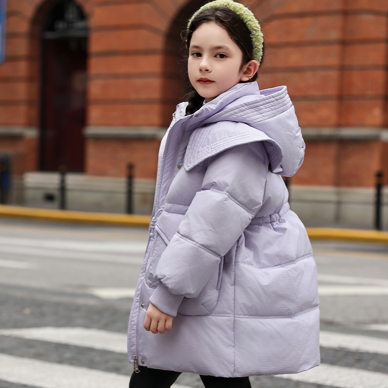 儿童羽绒服女童中大童2024中长款冬季新款加厚洋气童装外套