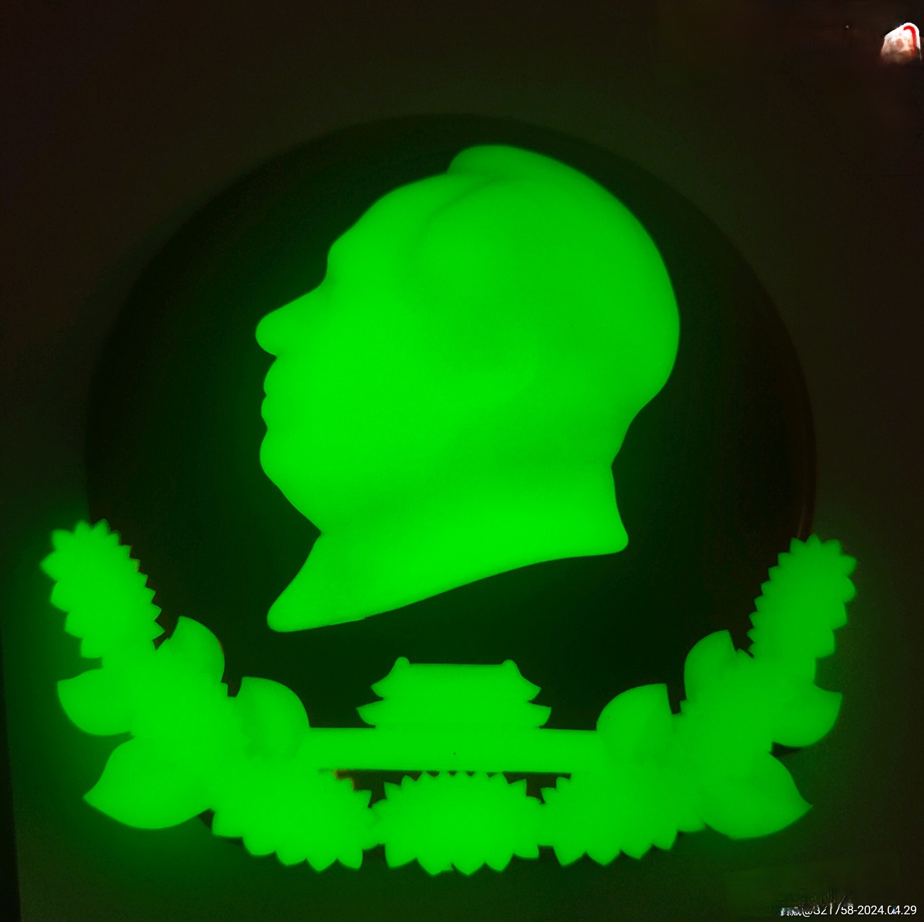 徽章葵花夜光像章收藏夜光纪念章夜光章徽章摆件