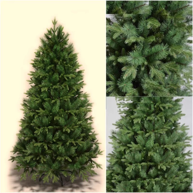 新款混合Christmas tree 加密松针PE圣诞树 大型出口环保圣诞树