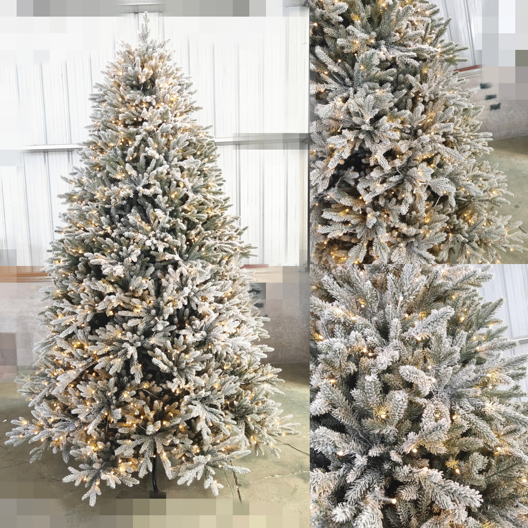 跨境加密纯PE落雪圣诞树家用圣诞节雪景布置装饰品环保豪华圣诞树