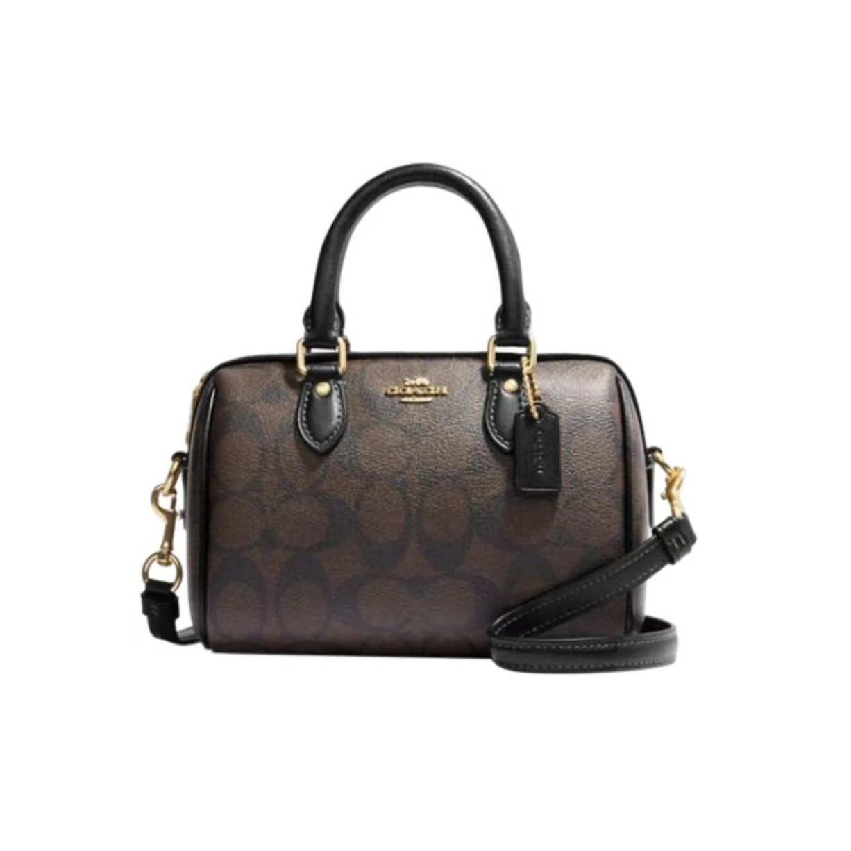 COACH/蔻驰Rowan 18经典老花拉链开合手提单肩斜挎包