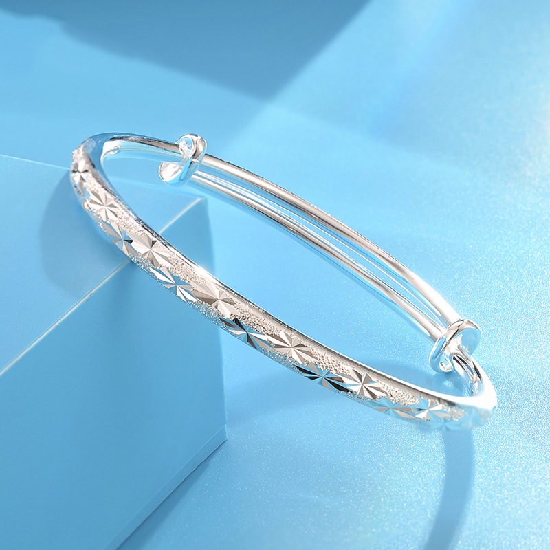 铜合金手镯 经典满天星手镯女款轻奢时尚大气可抽拉调节手镯女