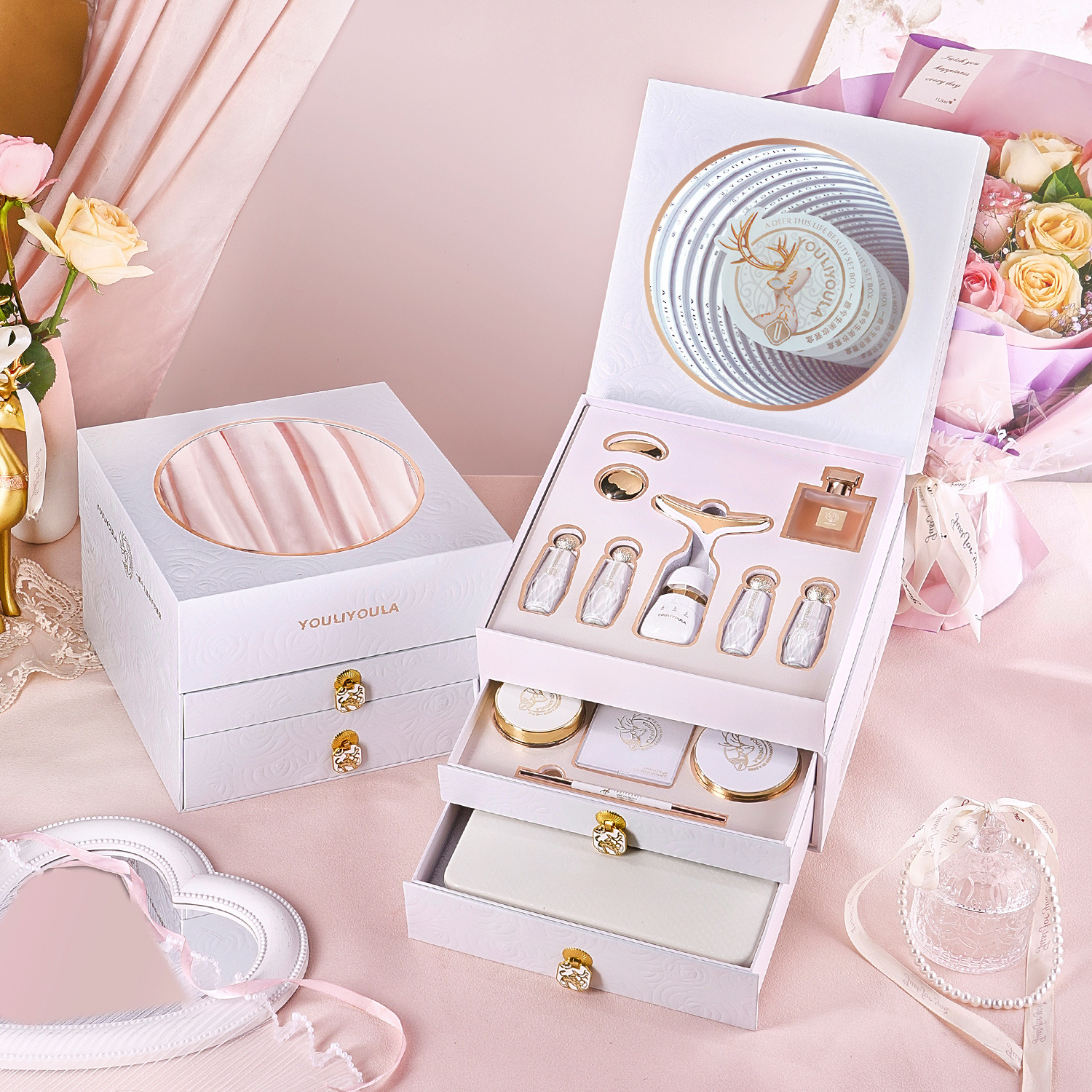 520情人节东方妆奁套盒彩妆礼盒化妆品护肤组合套装生日女友礼物 