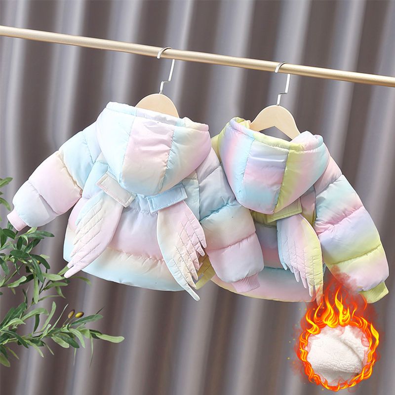 巴拉拉吧女童棉衣2021年新款宝宝冬季洋气可爱棉服天使之翼冬季时