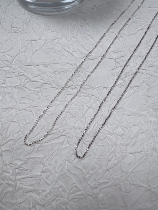 坠链均925银 韩版时尚百搭爆闪珠珠银项链