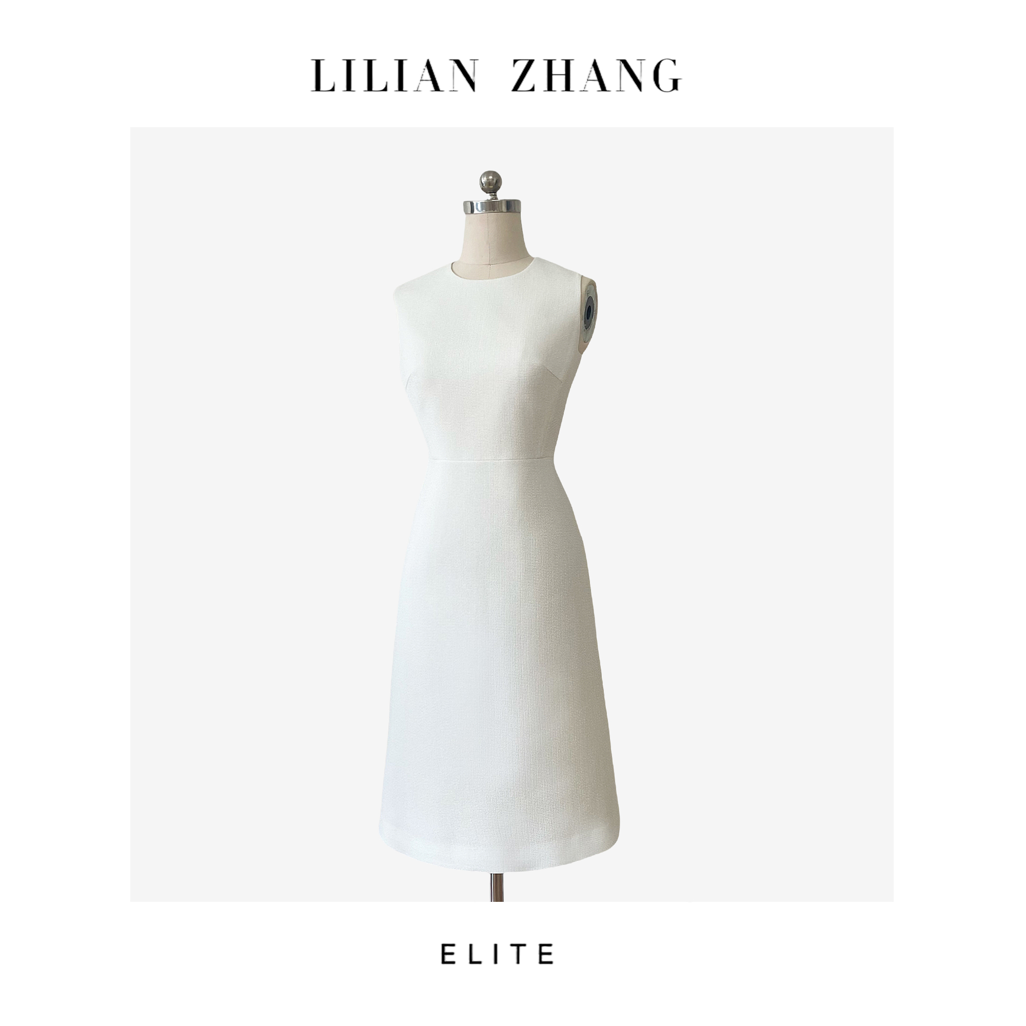 E——定制”——“都市丽人”—轻奢、衣橱必备、马甲修身A摆连衣裙 2401128
